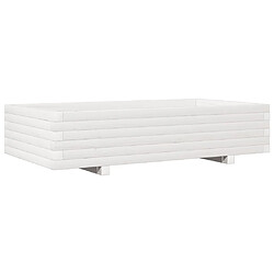 vidaXL Jardinière blanc 110x60x26,5 cm bois de pin massif