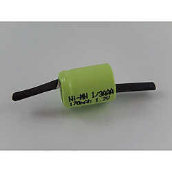 vhbw 1/3AAA Pile NI-MH 170mAh (1.2V) à souder en Z pour le modélisme, l',éclairage solaire, le téléphone, etc.