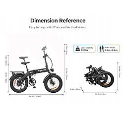 vélo électrique pliable BAOLUJIE D7 1000W 48V 12AH 35KM/H-bleu pas cher