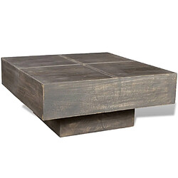 Maison Chic Tabls basse,Table Console pour salon carrée Marron foncé Bois massif de manguier -MN78963