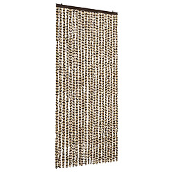 vidaXL Moustiquaire Beige et marron 90x220 cm Chenille