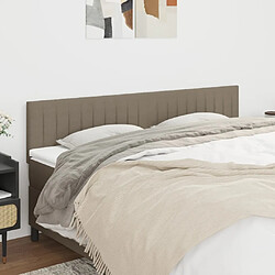 Maison Chic Lot de 2 Têtes de lit design pour chambre - Décoration de lit Taupe 80x5x78/88 cm Tissu -MN21848