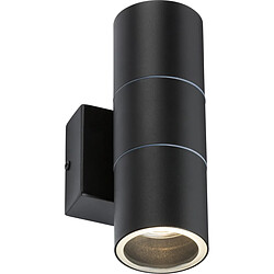 KNIGHTSBRIDGE Applique murale GU10 haut et bas - Noir 230V IP54 2x20W