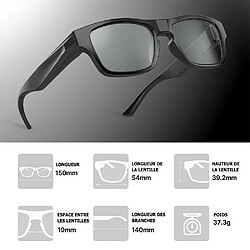 Avis Lunettes Intelligentes Tactile Caméra HD 1080P WiFi, Enregistreur Vidéo, Conduite Automobile, Plein Air, Carte mémoire 128 Go