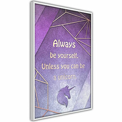 Paris Prix Affiche Murale Encadrée Always Be Yourself 20 x 30 cm Blanc