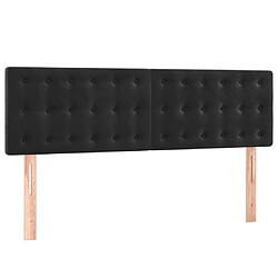 vidaXL Têtes de lit 2 pcs Noir 72x5x78/88 cm Velours