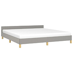 Avis Maison Chic Lit adulte - Cadre Structure de lit avec tête de lit Contemporain Gris clair 180x200 cm -MN61903