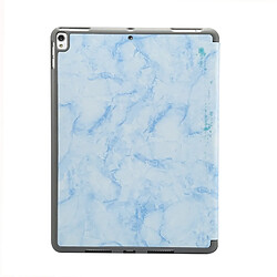 Avis Wewoo Housse Étui Coque Etui à rabat horizontal en marbre avec Motif texture pour iPad Air 201910,5 poucesavec support trois rabattables et fente stylo et fonction veille / réveil bleu