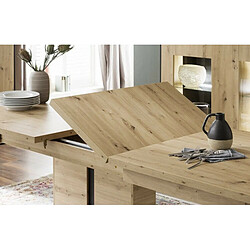 Acheter Pegane Table à manger extensible / table repas en bois coloris chêne sombre - L.180-280 x H.77 x P.100 cm