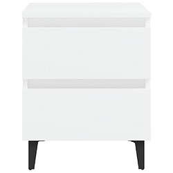 Acheter Maison Chic Lot de 2 Tables de chevet - Tables de Nuit Blanc 40x35x50 cm Aggloméré