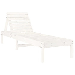 Avis Maison Chic Lot de 2 Chaises longues | Transat Bain de soleil blanc 199,5x60x74 cm bois massif de pin -GKD37586