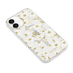 Avis Kate Spade Coque pour iPhone 16 Plus MagSafe Motif Fleurs de soleil Antimicrobienne Blanc / Jaune