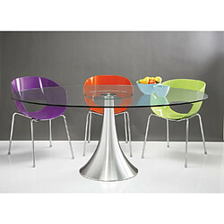 Karedesign Table en verre Grande Possibilita 180x120cm chromée et verre Kare Design pas cher