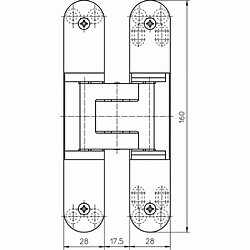 Acheter Simonswerk Paumelle Tectus TE 540 3D laqué argent en boîte de 2