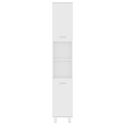 Maison Chic Armoire de salle de bain,Meuble de rangement,Meuble haut Blanc 30x30x179 cm Aggloméré -GKD935189 pas cher