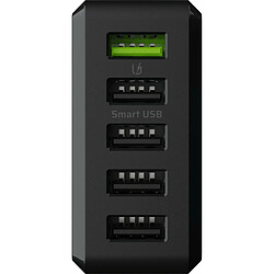 GREEN CELL Chargeur rapide 52w USB 5x USB-A - noir