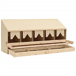 Acheter vidaXL Pondoir 5 compartiments 117x33x54 cm bois de pin massif