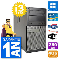 PC Tour Dell 7010 Intel Core i3-2120 RAM 4Go Disque Dur 250Go Windows 10 Wifi - Occasion