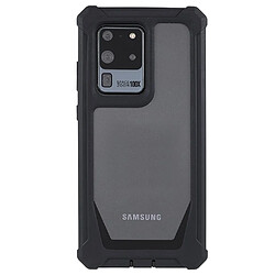 Coque en TPU + acrylique détachable 2-en-1 noir pour votre Samsung Galaxy S20 Ultra