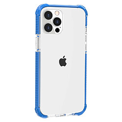 Coque en acrylique transparent épaissi aux quatre coins clair, antichoc bleu pour votre Apple iPhone 13 Pro 6.1 pouces