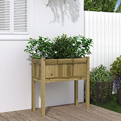 vidaXL Jardinière avec pieds 70x31x70 cm bois de pin imprégné