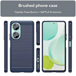 Htdmobiles Coque pour Huawei Nova 11i - housse etui silicone gel carbone + film ecran - BLEU FONCE