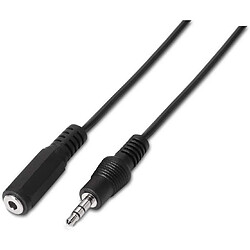 AISENS A128-0145 câble Audio 1,5 m 3,5mm Noir - Câbles Audio (3,5mm, Mâle, 3,5mm, Femelle, 1,5 m, Noir)