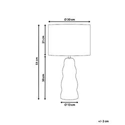 Avis Beliani Lampe à poser en céramique beige VILAR