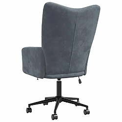 Acheter vidaXL Chaise de relaxation Gris foncé Velours