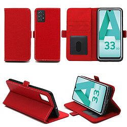 Xeptio Samsung Galaxy A33 5G Etui housse rabat protection rouge