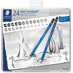 STAEDTLER Crayon Mars Lumograph, étui métallique de 24 ()