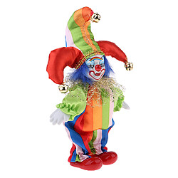 Avis Poupée en porcelaine de clown drôle de 6 pouces en cadeau d'artisanat de costume coloré # 4