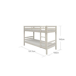 Acheter THUKA Ensemble Lit superposé Lit superposé évolutif Actim 2x 90x190 blanchi