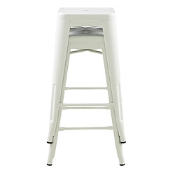 Avis Rendez Vous Deco Tabouret de bar mi-hauteur Indus blanc mat 66cm (lot de 2)