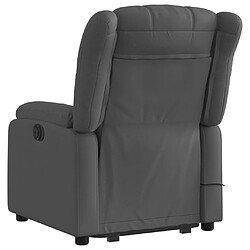 Acheter vidaXL Fauteuil inclinable de massage électrique Gris foncé Tissu