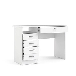 Acheter Alter Bureau avec cinq tiroirs, couleur blanche, Dimensions 109 x 75 x 48 cm