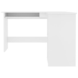 Acheter Maison Chic Bureau solide,Table de travail,Bureau d'ordinateur d'angle en forme de L Blanc 120x140x75 cm -GKD34943