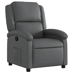 VIDAXL Fauteuil inclinable - Gris similicuir