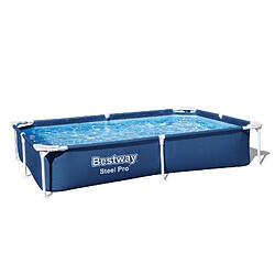 Piscine Démontable Rectangulaire Bestway Steel Pro 221x150x43 cm Capacité de 1.200 Litres Couleur Bleu