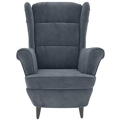 Avis Maison Chic Fauteuil relax,Chaise pour salon gris foncé velours -MN29746