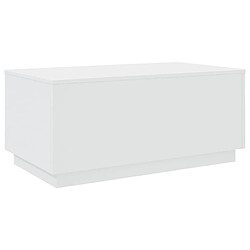 Avis Maison Chic Table basse pour salon | Table à café avec lumières LED blanc 90x50x40 cm -GKD68500