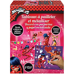 Educa Borras Tableau a pailleter et metalliser Miraculous Ladybug