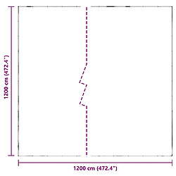 Acheter vidaXL Bâche transparente avec œillets 12x12 m polyéthylène