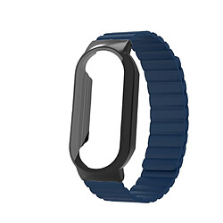 Bracelet en silicone magnétique pour votre Xiaomi Mi Band 7/7 NFC - bleu foncé