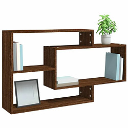 Maison Chic Étagère murale flottante,Etagère de rangement Chêne marron 104x20x58,5 cm Bois ingénierie -MN50069 pas cher