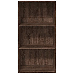 Avis vidaXL Bibliothèque chêne marron 60x30x114 cm bois d'ingénierie