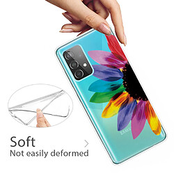 Coque en TPU antichoc fleur colorée pour votre Samsung Galaxy A53 5G