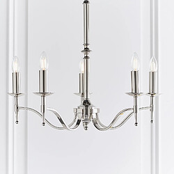 Interiors 1900 Suspension 5 ampoules Stanford, nickel