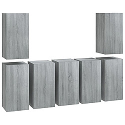 vidaXL Meubles TV 7 pcs Sonoma gris 30,5x30x60 cm Bois d'ingénierie