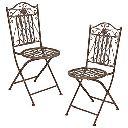 Set de Bistrot Biella pour Jardin Métal Bronze [en.casa]